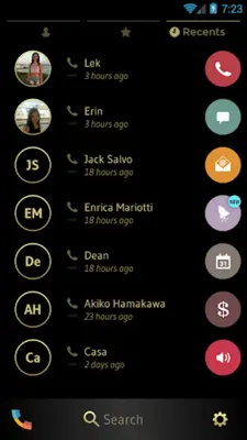 Theme Dialer Black Gold android App screenshot 2