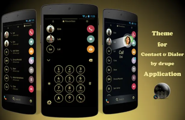 Theme Dialer Black Gold android App screenshot 5